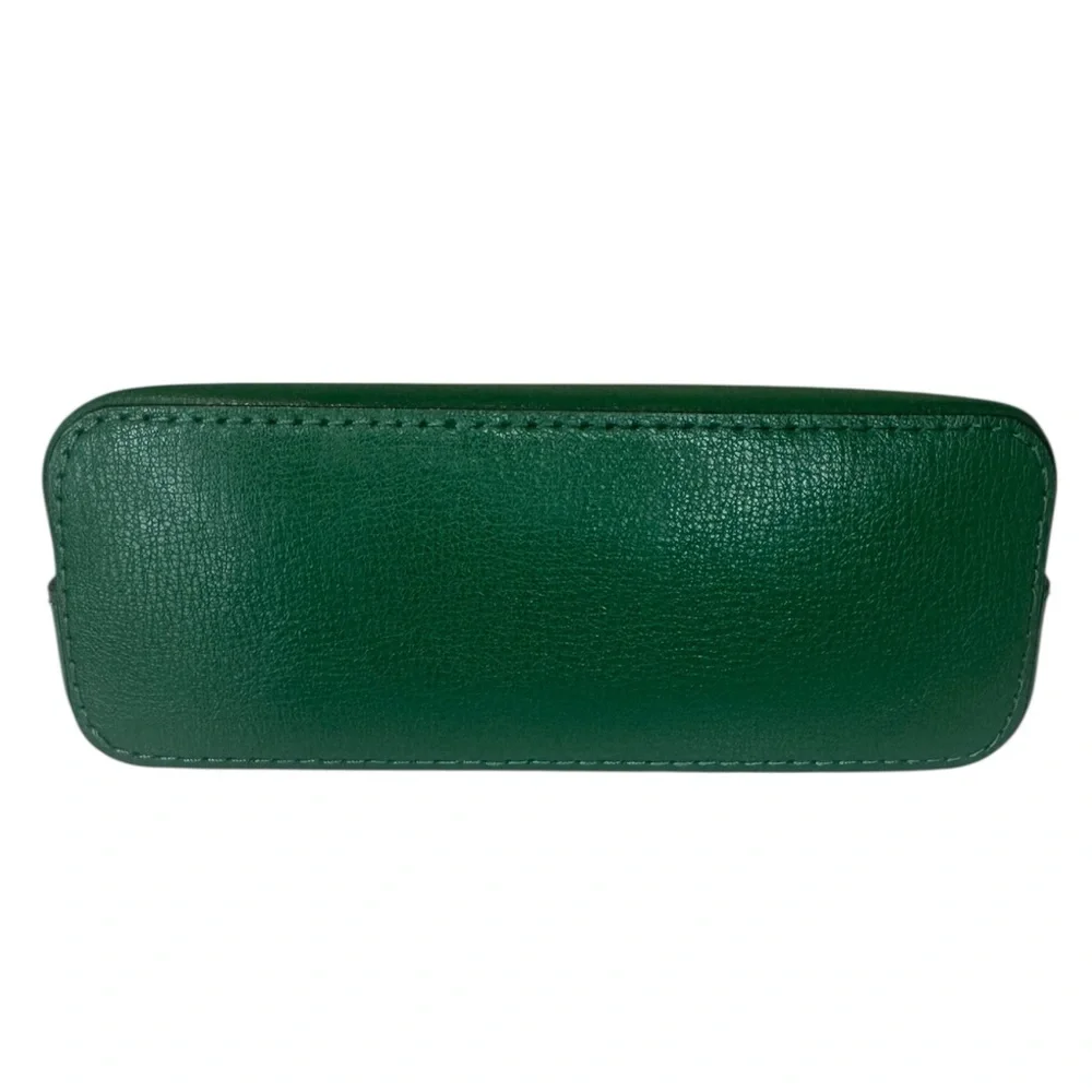 Michael Kors Emerald Green Leather Cosmetic Bag